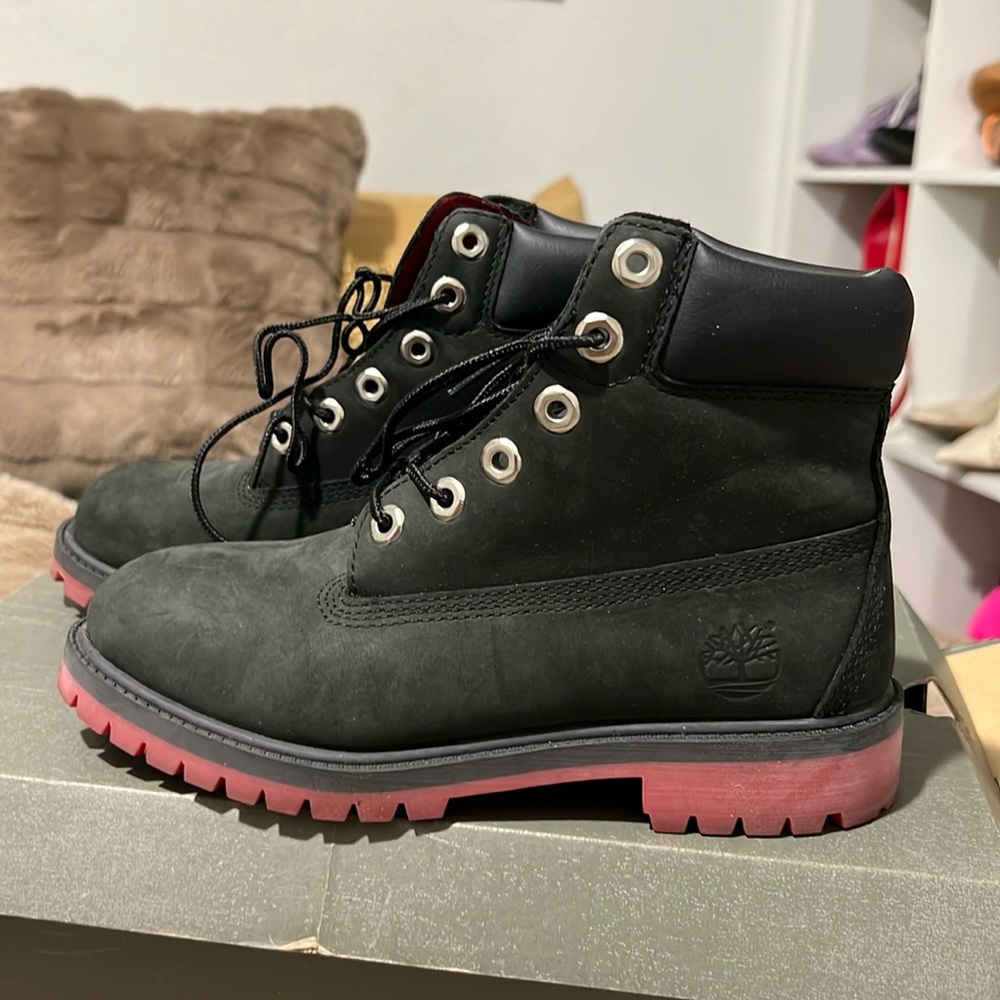 Timberlands red bottom
